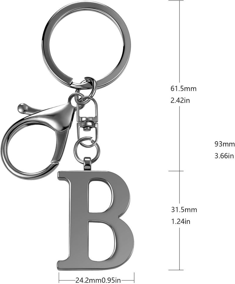 LAXPICOL Gold Letter A-Z Keychain for Women Bag Charms Purse Charms For Handbags Metal Alphabet Initial Letter Keychain - Image 5
